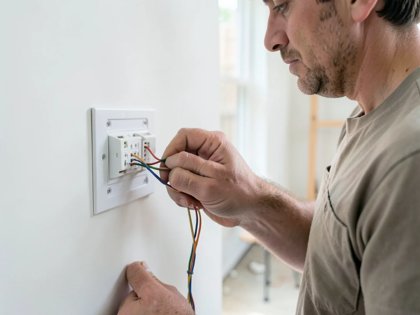 Low-voltage thermostat wiring terminals showing C-wire and heat pump changeover terminals
